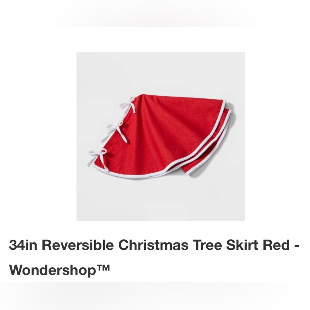 Red Christmas tree skirt